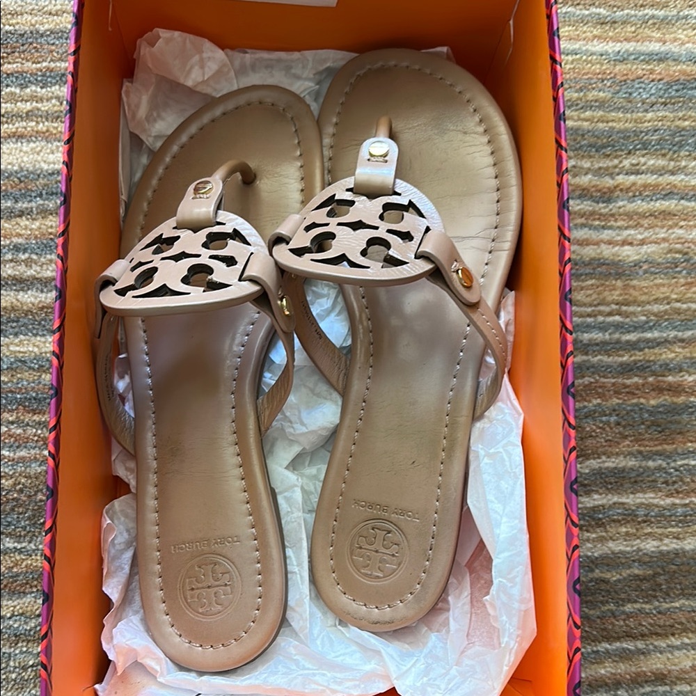 Tory Burch Miller Tan Sandals